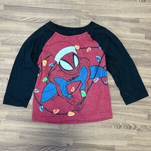 Spider-Man Toddler Raglan Shirt - Red and Black